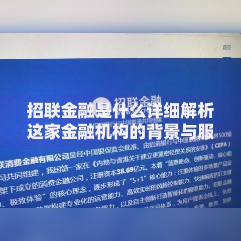 招联金融是什么详细解析这家金融机构的背景与服务