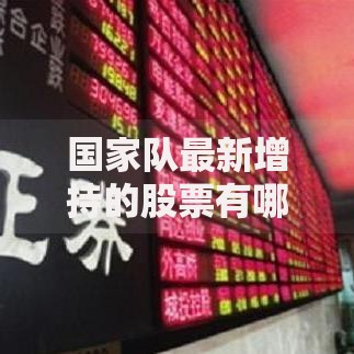 国家队最新增持的股票有哪些