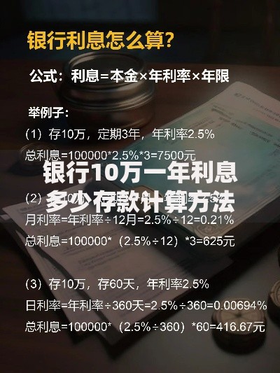 银行10万一年利息多少存款计算方法与最新利率解析