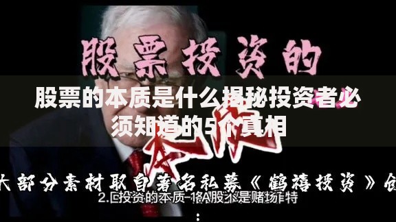 股票的本质是什么揭秘投资者必须知道的5个真相