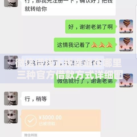 微信借钱正规渠道在哪里 三种官方借款方式详细图解