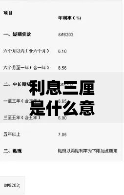 利息三厘是什么意思计算方法与财务影响解析