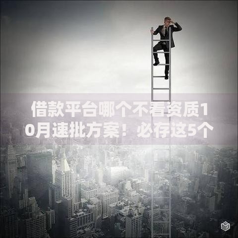 借款平台哪个不看资质10月速批方案！必存这5个网贷口子不看资质贷款