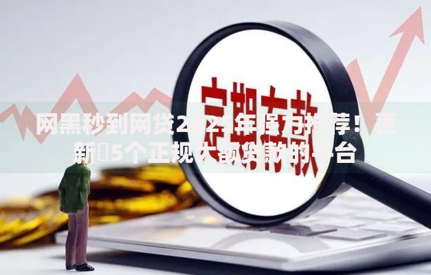 网黑秒到网贷2025年强力推荐！更新​5个正规大额贷款的平台