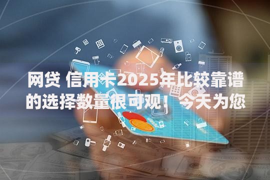 网贷 信用卡2025年比较靠谱的选择数量很可观！今天为您细致拆解这5个贷款app！