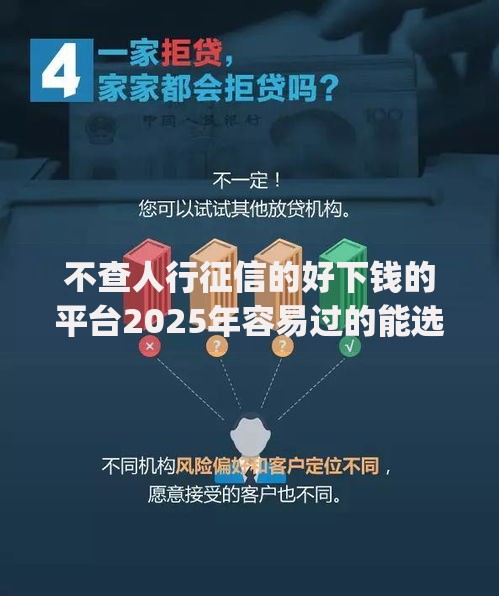 不查人行征信的好下钱的平台2025年容易过的能选的数量真挺多！本篇为您清点这5个借款app！