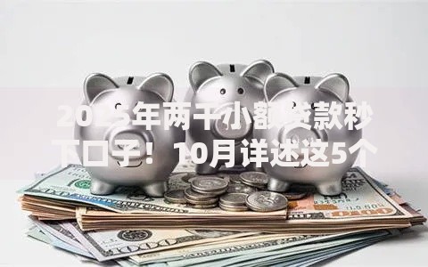 2025年两千小额贷款秒下口子！10月详述这5个网贷秒批小额借款平台