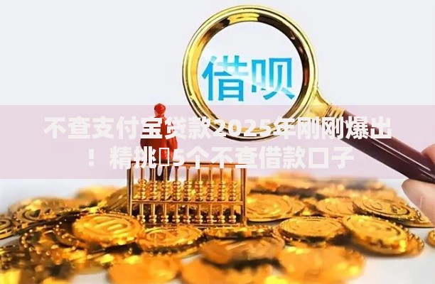 不查支付宝贷款2025年刚刚爆出！精挑​5个不查借款口子