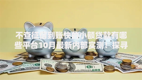 不查征信到账快的小额贷款有哪些平台10月最新内部实测！探寻5个网贷口子借钱不查征信到账快