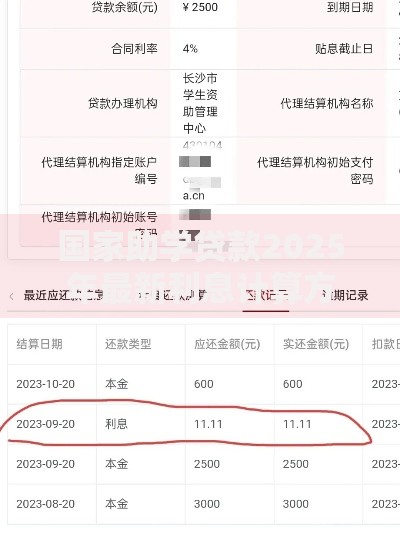 国家助学贷款2025年最新利息计算方法及还款指南