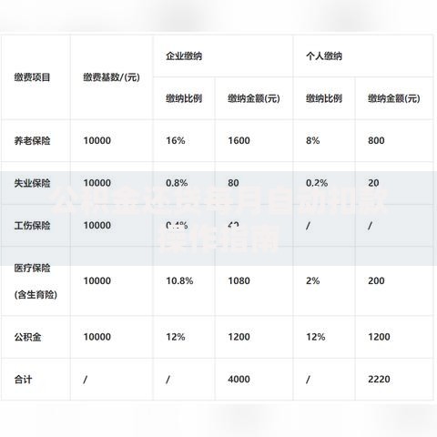 公积金还贷每月自动扣款操作指南