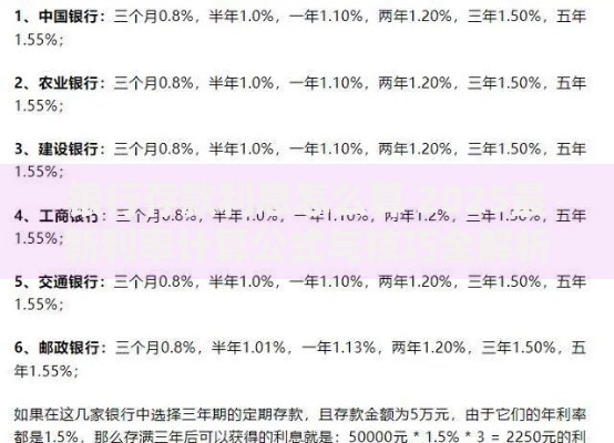 银行存款利息怎么算 2025最新利率计算公式与技巧全解析