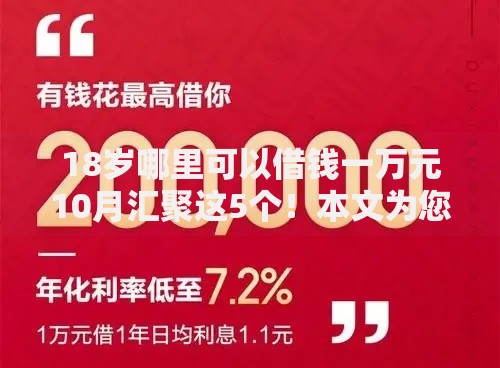 18岁哪里可以借钱一万元10月汇聚这5个！本文为您全面严选！