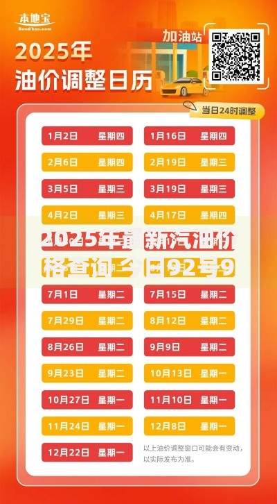 2025年最新汽油价格查询 今日92号95号汽油多少钱一升