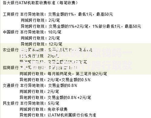 银行卡可以跨行取钱吗一文看懂所有银行跨行取款规则