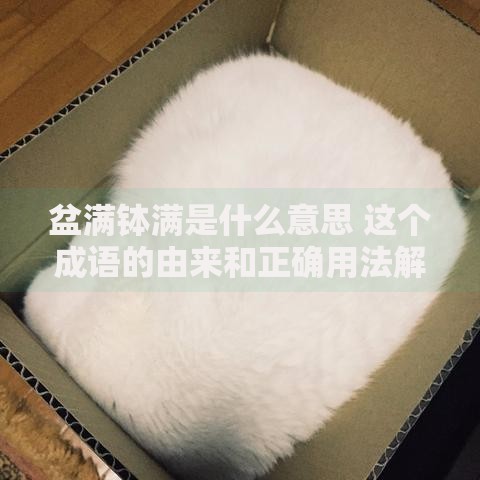 盆满钵满是什么意思 这个成语的由来和正确用法解析