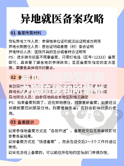异地医保备案最新办理流程和所需材料有哪些