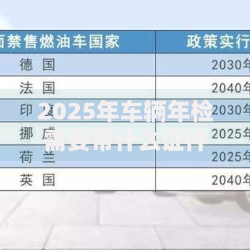 2025年车辆年检需要带什么证件和材料