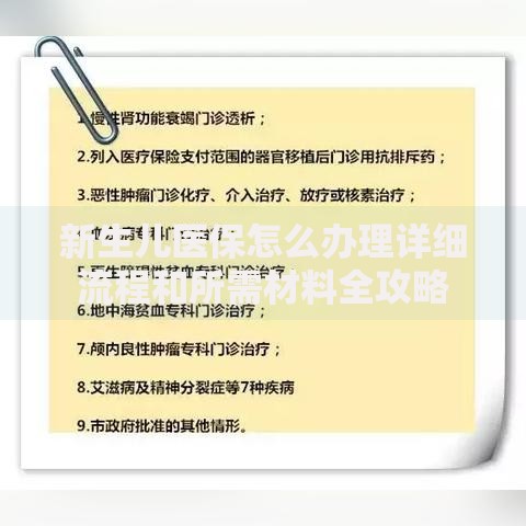 新生儿医保怎么办理详细流程和所需材料全攻略
