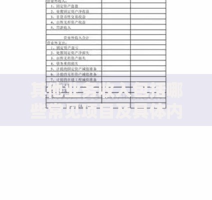 其他业务收入包括哪些常见项目及具体内容详解