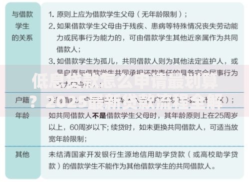 低息贷款怎么申请最划算?2025最新贷款流程全解析 低息贷款怎么申请最划算?2025最新贷款流程全解析