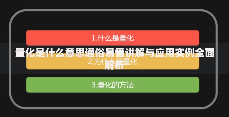 量化是什么意思通俗易懂讲解与应用实例全面解析