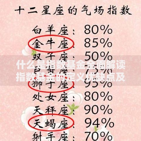 什么是指数基金全面解读指数基金的定义优缺点及投资方法