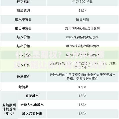 什么是期权？3分钟看懂这个能让你小钱赚大钱的金融工具