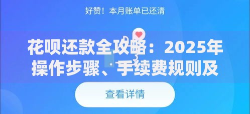 花呗还款全攻略：2025年操作步骤、手续费规则及常见问题解答