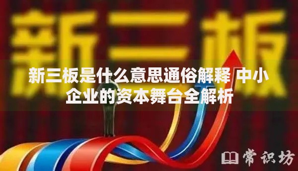新三板是什么意思通俗解释 中小企业的资本舞台全解析