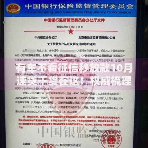 有车不看征信秒放款10月速贷干货在这！权威梳理5个有网贷不看征信秒到账软件