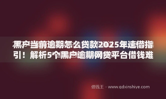 黑户当前逾期怎么贷款2025年速借指引！解析5个黑户逾期网贷平台借钱难