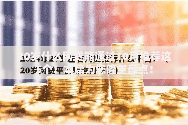 20岁什么网贷能通过10月推荐这5个！本篇为您隆重盘点！