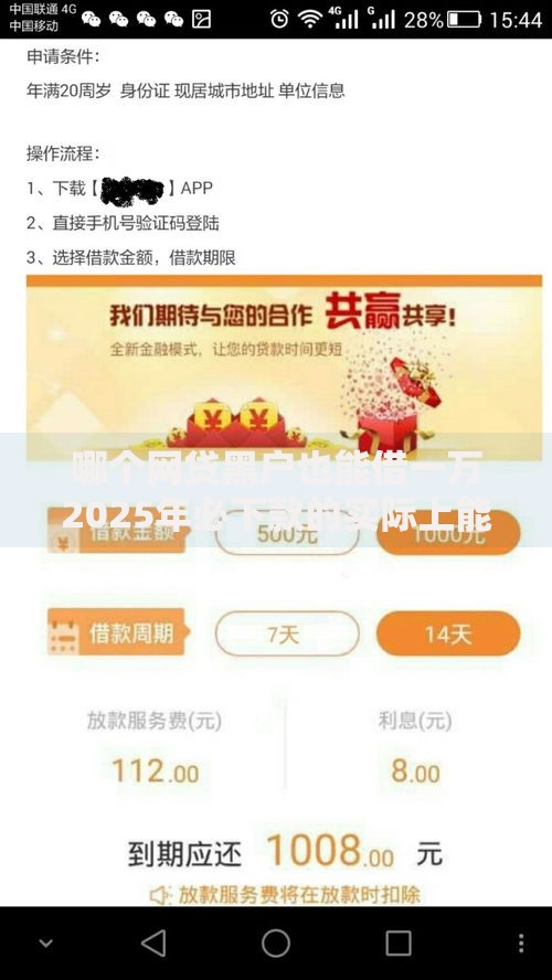 哪个网贷黑户也能借一万2025年必下款的实际上能选的范围不小！今天隆重汇集这五个黑户借钱软件！