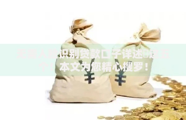 无需人脸识别贷款口子详述​这五个！本文为您精心搜罗！
