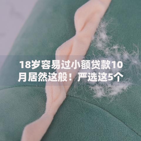 18岁容易过小额贷款10月居然这般！严选这5个18岁易通过网贷借钱口子