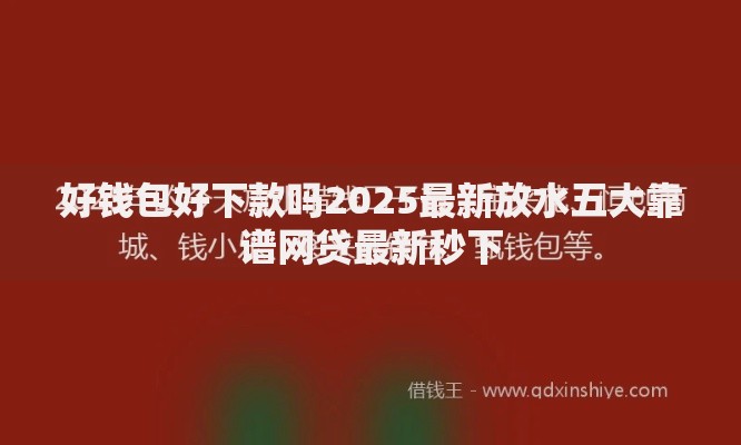 好钱包好下款吗2025最新放水五大靠谱网贷最新秒下