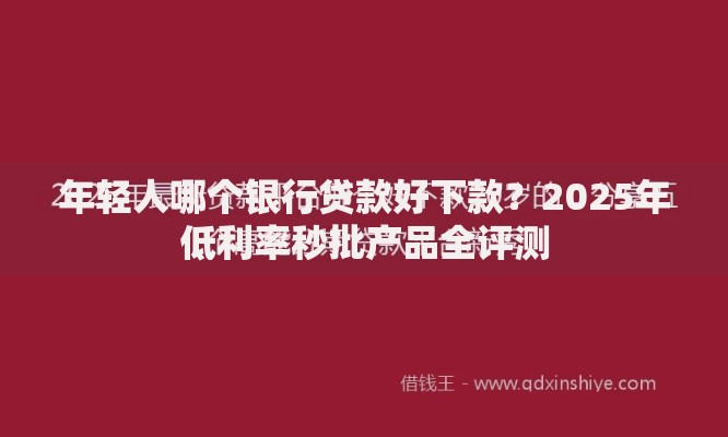 年轻人哪个银行贷款好下款?2025年低利率秒批产品全评测 年轻人哪个银行贷款好下款?2025年低利率秒批产品全评测