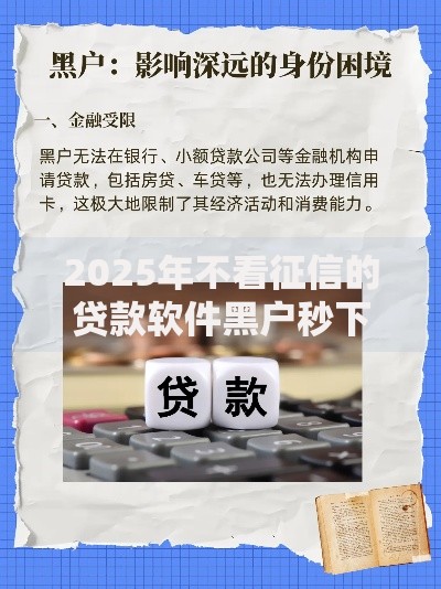 2025年不看征信的贷款软件黑户秒下款最热门平台推荐