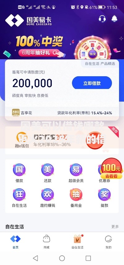 国美可以借钱哪款更火2025年新的借款产品真实通过率高