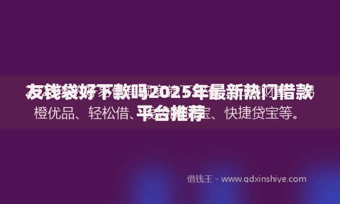 友钱袋好下款吗2025年最新热门借款平台推荐