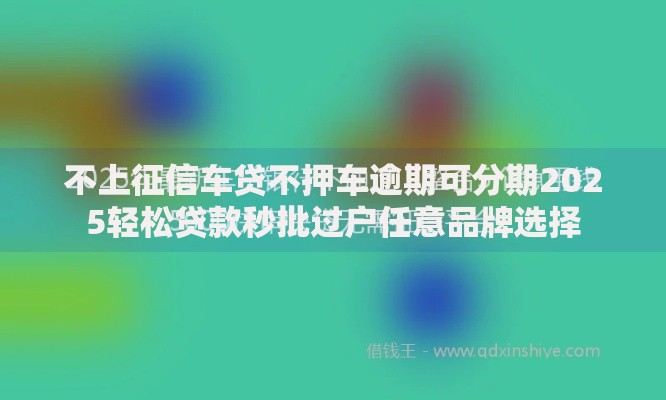 不上征信车贷不押车逾期可分期2025轻松贷款秒批过户任意品牌选择