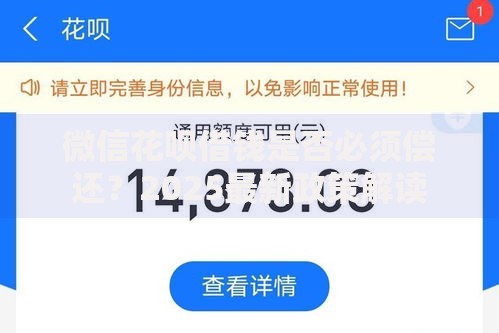 微信花呗借钱是否必须偿还？2025最新政策解读