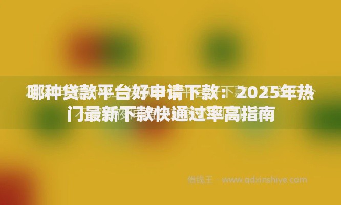 哪种贷款平台好申请下款：2025年热门最新下款快通过率高指南