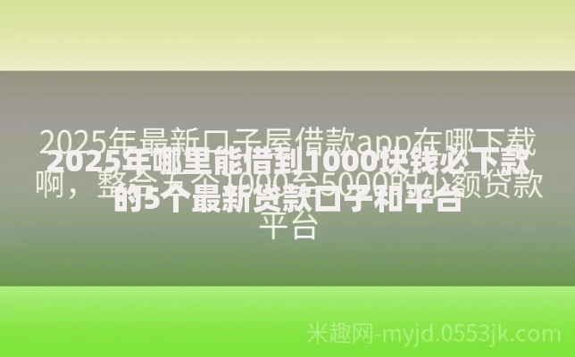 2025年哪里能借到1000块钱必下款的5个最新贷款口子和平台