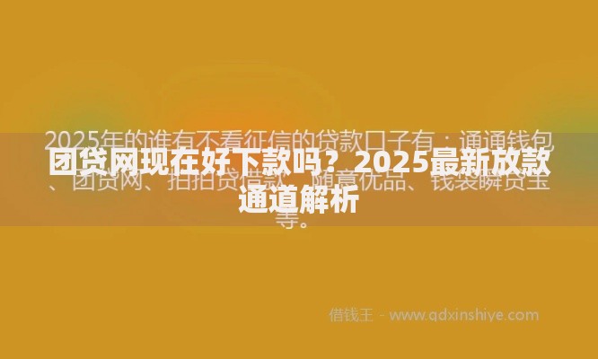 团贷网现在好下款吗？2025最新放款通道解析