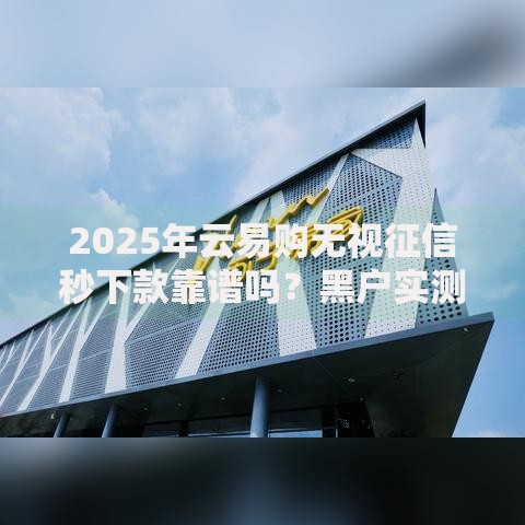 2025年云易购无视征信秒下款靠谱吗？黑户实测必过口子最新揭晓