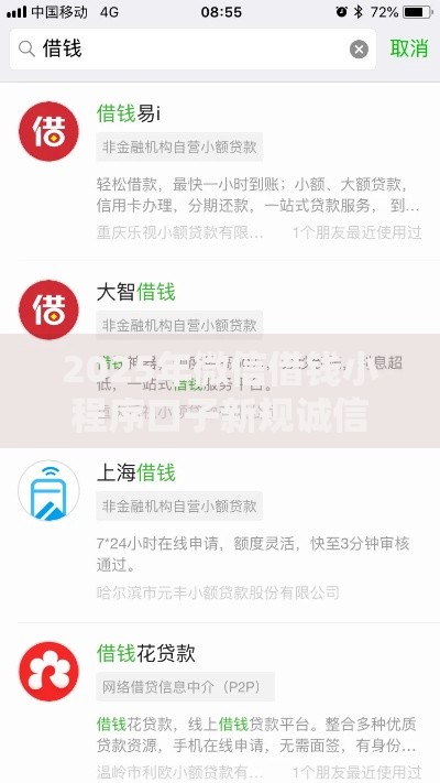 2025年微信借钱小程序口子新规诚信分计算及热门榜