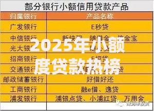 2025年小额度贷款热榜:最新秒批渠道 新手必下款方案 2025年小额度贷款热榜:最新秒批渠道 新手必下款方案