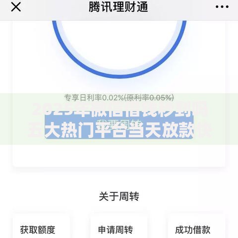 2025年微信借钱秒到吗五大热门平台当天放款快速到账 2025年微信借钱秒到吗五大热门平台当天放款快速到账